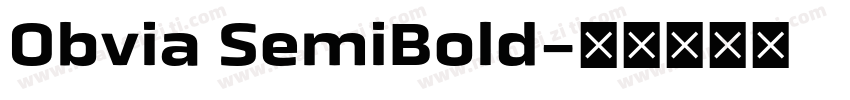 Obvia SemiBold字体转换